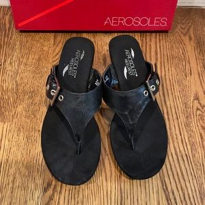 Aerosoles wedge thong sandal